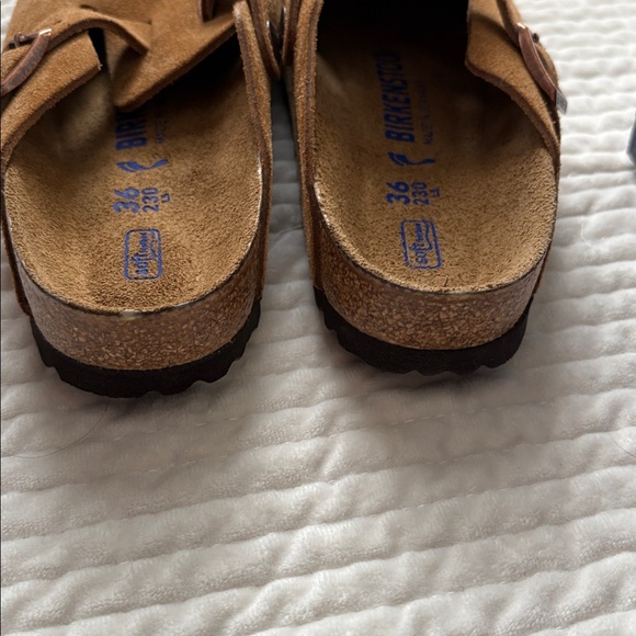 Birkenstock Boston Soft Footbed Clog in Mink Suede - Picture 4 of 8